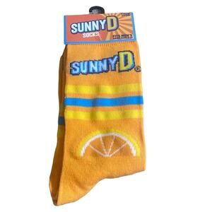 Sunny D Orange Drink Novelty Crew Socks